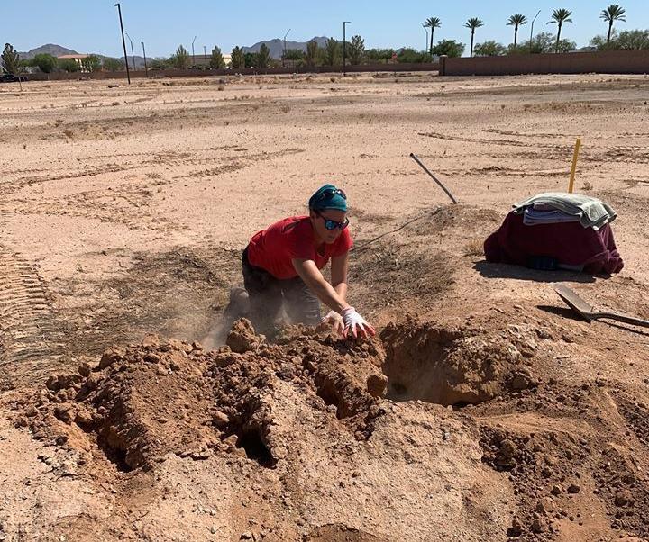 Valerie Motyka looking for burrowing owls